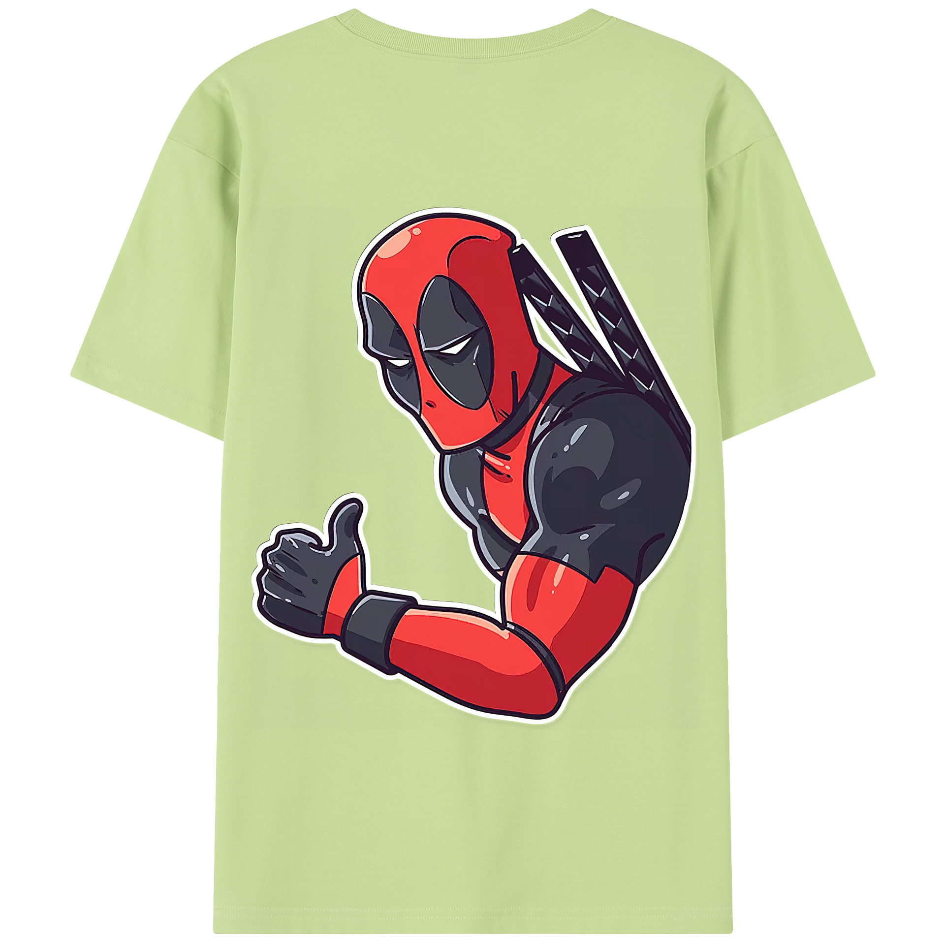 （画像用） Deadpool デッドプール 綿100％半袖Tシャツ（背面プリント）
